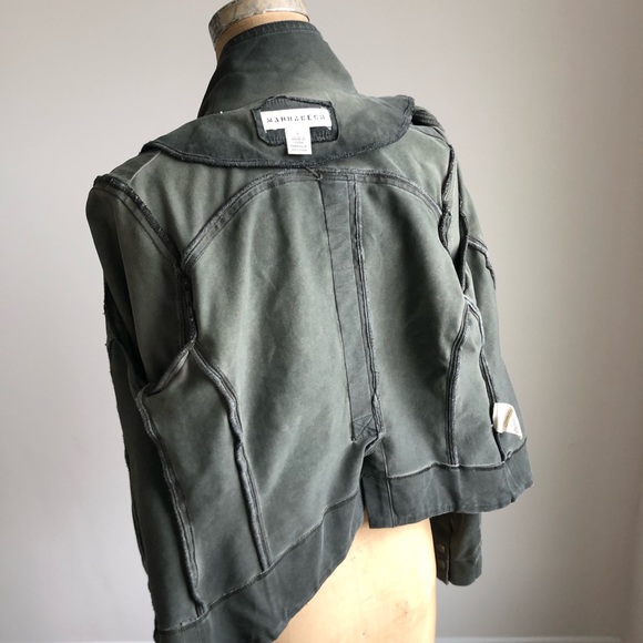 Marrakech Army Green Military Inspired Biker Jacket - Picture 7 of 9